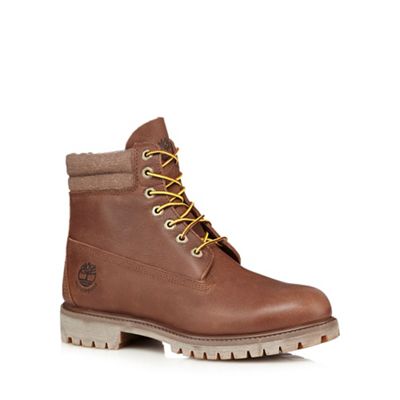 Brown 'Double Collar' boots